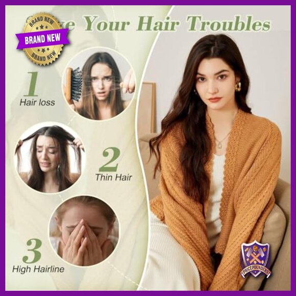 Real Human Hair Topper 28g 10in Glueless Swiss Base for Thinning Hair